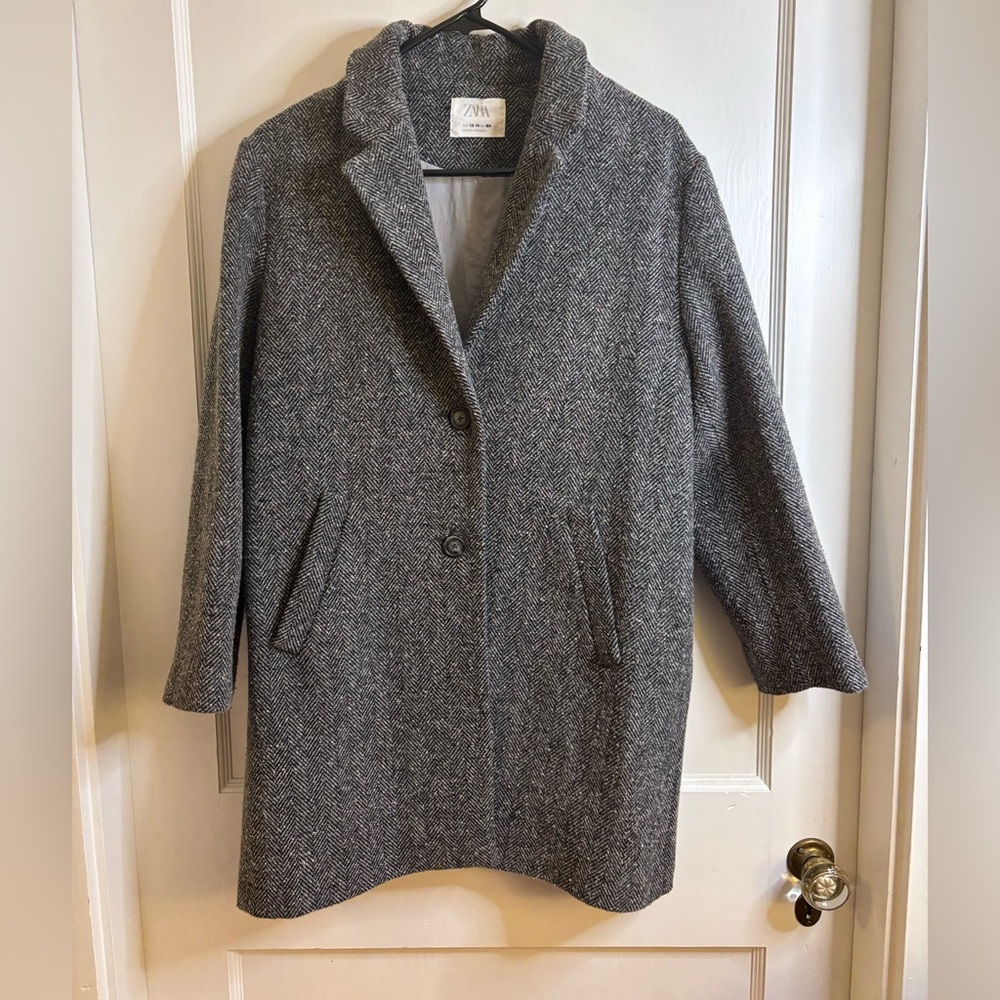 Gray Zara Girls Coat